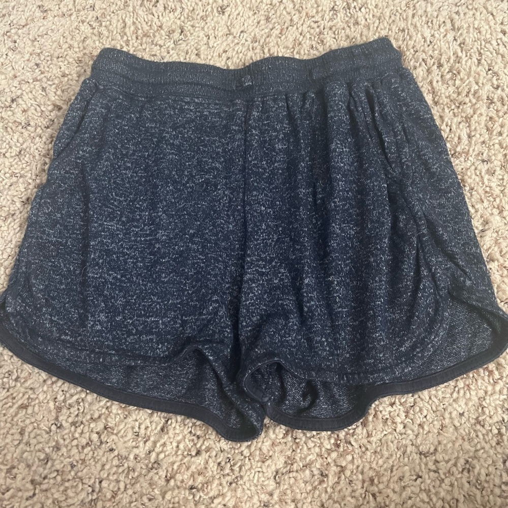 Girls Heather Navy Blue Pajama Shorts (Girls Large: 12 - 14)